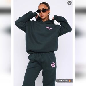 White Fox hoodie and sweatpants